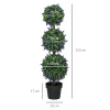 Set Van 2 Grote Kunstmatige Lavendelbomen 110 Cm Kunstplant, Plastic Kunstmatige Planten In Pot, Uv Bestendige Kunstbloemen Met 3 Ballen Voor Woonkamer Slaapkamer Kantoor Tuin 4