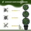 Set Van 2 Grote Kunstmatige Lavendelbomen 110 Cm Kunstplant, Plastic Kunstmatige Planten In Pot, Uv Bestendige Kunstbloemen Met 3 Ballen Voor Woonkamer Slaapkamer Kantoor Tuin 6