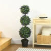 Set Van 2 Grote Kunstmatige Lavendelbomen 110 Cm Kunstplant, Plastic Kunstmatige Planten In Pot, Uv Bestendige Kunstbloemen Met 3 Ballen Voor Woonkamer Slaapkamer Kantoor Tuin 7