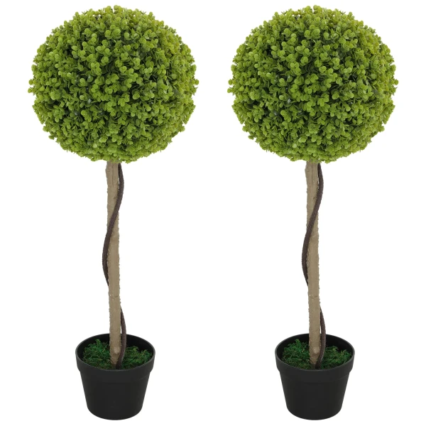 Set Van 2 Kunstmatige Eucalyptus, 90 Cm Kamerplant, Kunstplant In Pot, Grote Decoratieve Planten Voor Thuis, Kantoor, Gang, Tuin, Groen 1