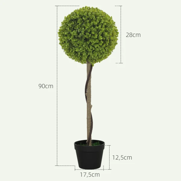 Set Van 2 Kunstmatige Eucalyptus, 90 Cm Kamerplant, Kunstplant In Pot, Grote Decoratieve Planten Voor Thuis, Kantoor, Gang, Tuin, Groen 4