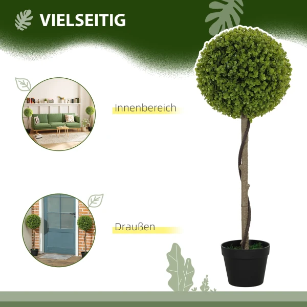 Set Van 2 Kunstmatige Eucalyptus, 90 Cm Kamerplant, Kunstplant In Pot, Grote Decoratieve Planten Voor Thuis, Kantoor, Gang, Tuin, Groen 6