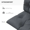Set Van 2 Palletkussens Zitkussens Met Uv Bescherming, Bankkussen Voor Tuinbank, Kussenhoes Donkergrijs, Comfortabel Voor Buiten 6