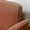 Sofa 2 Zits Kleine Bank Met Armleuning, Opbergruimte, Modern Gestoffeerde Bank Met Corduroy Look, Houten Poten, Kussens, Loungebank Voor Woonkamer, Slaapkamer, 117 X 63 X 79 Cm, Roze 10