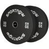 Sportnow 2 Delige Set Haltersgewichten, 2 X 20kg Gewichten, Halterschijven Set, Gewichtsschijven Voor 5 Cm Haltersstang, Ø 50 Mm Boring, Zwart 1