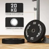 Sportnow 2 Delige Set Haltersgewichten, 2 X 20kg Gewichten, Halterschijven Set, Gewichtsschijven Voor 5 Cm Haltersstang, Ø 50 Mm Boring, Zwart 7