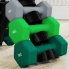 Sportnow 6 Delige Set Dumbbells 2 X 3 Kg, 2 X 4 Kg, 2 X 5 Kg, Dumbbell Set Met Standaard, Hexagon Dumbbells Set, Voor Krachttraining, Fitness Thuis Sportschool, Grijs+groen+turkoois 10