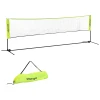 Sportnow Badmintonnet Set Opvouwbaar Tennisnet, 103/120/155 Cm Hoogte Verstelbaar Indoor Outdoor Shuttle Net, Volleybalnet Met Draagtas Metaal Polyester Geel 1