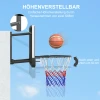 Sportnow Basketbalring Met Achterwand Voor Buiten & Binnen, Basketbalbord Met Ø45 Cm Stalen Ring En Net, Wandmontage, Basketbal Bord Voor Volwassenen, Zwart 6