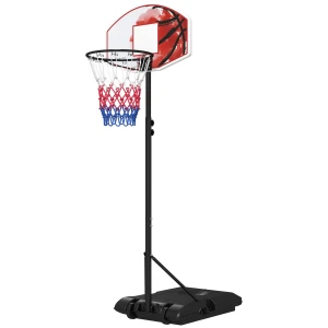 Sportnow Basketbalring Met Standaard, 179 209 Cm In Hoogte Verstelbaar, Basketbalstandaard Met Wielen, Basketbalinstallatie Standvoet, Buiten, Staal, Meerkleurig 1