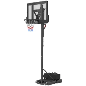 Sportnow Buitenshuis Basketbalring, Verstelbare Ringhoogte 230 305 Cm, Basketbalstandaard Met 110 X 75 Cm Onbreekbare Achterwand Met Wielen, Geveerde Ring, Gewicht Voor Volwassenen 1