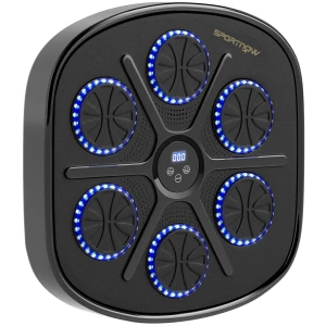 Sportnow Muziek Boks Machine, Elektronische Bluetooth Boksmachine Met Led Verlichting, Muziek, Wandmontage Boksdoel Voor Volwassenen, Thuisoefeningen, Zwart 1