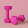 Sportnow Set Van 2 Dumbbells 2 X 3 Kg Dumbbellset, Vloervriendelijke Hexagon Dumbbell Set Voor Krachttraining, Thuis, Roze 10