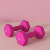 Sportnow Set Van 2 Dumbbells 2 X 3 Kg Dumbbellset, Vloervriendelijke Hexagon Dumbbell Set Voor Krachttraining, Thuis, Roze 9
