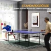 Sportnow Tafeltennistafel, Vierdelig Opvouwbare Tafeltennistafel Met Wielen, Tafeltennisset Met 2 Tafeltennisbatjes, 3 Ballen, Outdoor Indoor Staal, Blauw, 274 X 152,5 X 75,5 Cm 5