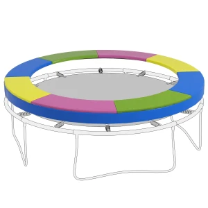 Sportnow Trampoline Randbekleding Ø305 Cm, Kleurrijk, Weerbestendig & Uv Bescherming, Ideaal Voor Tuintrampolines 1