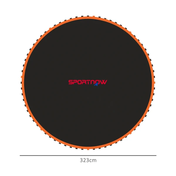 Sportnow Trampolinespringdoek Springdoek Voor Trampoline, Ø323 Cm, Springmat, Trampolineaccessoires, Trampoline Vervanging, Zwart 4