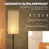 Staande Lamp, Moderne Staande Lamp Met Voetschakelaar, Scherm Met Linnen Look, Staande Lamp Voor Woonkamer, Slaapkamer, Exclusief Gloeilamp, Zwart 6