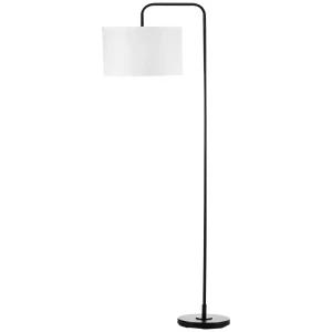 Staande Lamp Voor De Woonkamer In Modern Zwart Metaal Met Lampenkap En 180 Cm Kabel 64 X 38 X 163,5 Cm 1