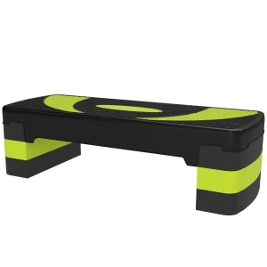 Stepbord Aerobic Stepper In Hoogte Verstelbaar Met 3 Niveaus (10/15/20 Cm) Fitness Thuis Trainer Voor Binnen Buiten Draagvermogen Tot 150 Kg Groen 1