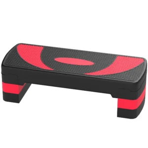 Stepbord Aerobic Stepper In Hoogte Verstelbaar Met 3 Niveaus (10/15/20 Cm) Fitness Thuis Trainer Voor Binnen En Buiten Draagvermogen Tot 150 Kg Rood 1