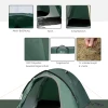 Tent Voor 2 Personen 190t Campingtent Met Haringen Koepeltent Glasvezel Polyester Grijs 325 X 183 X 130 Cm 7