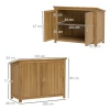 Tuinkast Hout, Weerbestendige Gereedschapsschuur 110x50x85cm, Gereedschapshuis Met Deur, Lessenaarsdak, Planken, Gereedschapskast, Tuinhuisje Gereedschapskast Tuinschuur Voor Tuin Terras Achtertuin, Bruin 4