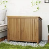 Tuinkast Hout, Weerbestendige Gereedschapsschuur 110x50x85cm, Gereedschapshuis Met Deur, Lessenaarsdak, Planken, Gereedschapskast, Tuinhuisje Gereedschapskast Tuinschuur Voor Tuin Terras Achtertuin, Bruin 8