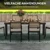 Tuintafel Aluminium 190x90 Cm Weerbestendig Buffettafel Met Hout Look, Antislip Campingtafel Voor 8 Personen Balkontafel Terrastafel Buiteneettafel Voor Tuin, Terras Balkon Natuurhout 7