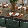 Tuintafel Aluminium 190x90 Cm Weerbestendig Buffettafel Met Hout Look, Antislip Campingtafel Voor 8 Personen Balkontafel Terrastafel Buiteneettafel Voor Tuin, Terras Balkon Natuurhout 9