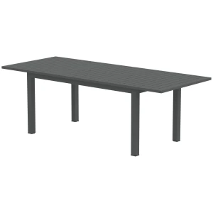 Tuintafel Uitgebreid Aluminium 160/220x90 Cm Weerbestendig Balkontafel, Antislip Buffettafel Kampeertafel Voor 6 8 Personen, Buiteneettafel Voor Tuin, Terras Balkon Grijs 1