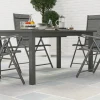 Tuintafel Uitgebreid Aluminium 160/220x90 Cm Weerbestendig Balkontafel, Antislip Buffettafel Kampeertafel Voor 6 8 Personen, Buiteneettafel Voor Tuin, Terras Balkon Grijs 9