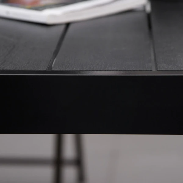 Tuintafel Voor 8 Personen Grote Eettafel Gemaakt Van Onderhoudsvriendelijk Aluminium Kunststof Zwart 190 X 90 X 74 Cm Voor Tuin & Terras 10