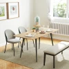 Uitschuifbare Eettafel 120/160 X 75 Cm Keukentafel Voor 6 8 Personen, Moderne Eetkamertafel Met Stalen Poten, Natuur 2