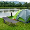 Veldbed Met Opbergtas, Opvouwbaar Campingbed, Campingligstoel, Incl. Draagtas, Staal Oxford, Grijs, 190 X 68 X 52 Cm 2