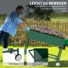 Verhoogd Bed Met Wielen, Kruidenbed Plantenbed Metaal Voor Tuin, Balkon Groen 109 X 44 X 80 Cm 5