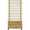 Verhoogde Plantenbak Met Klimrek, Rol, Trellis Bloempot, Houten Bloembak, Tuin Trellis 76x30x155cm Voor Tuin Balkon Terras, Bloempot Voor Klimplanten Mandplanten, Bloemen 1