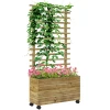 Verhoogde Plantenbak Met Klimrek, Rol, Trellis Bloempot, Houten Bloembak, Tuin Trellis 76x30x155cm Voor Tuin Balkon Terras, Bloempot Voor Klimplanten Mandplanten, Bloemen 10