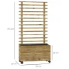 Verhoogde Plantenbak Met Klimrek, Rol, Trellis Bloempot, Houten Bloembak, Tuin Trellis 76x30x155cm Voor Tuin Balkon Terras, Bloempot Voor Klimplanten Mandplanten, Bloemen 4