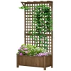 Verhoogde Plantenbak Met Klimrek, Trellis Plantenbak Bloembak Hout, Tuin Trellis 90 X 45 X 183cm Voor Tuin Balkon Terras, Bloembak Voor Klimplanten Mandplanten, Bloemen 1