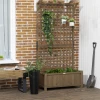 Verhoogde Plantenbak Met Klimrek, Trellis Plantenbak Bloembak Hout, Tuin Trellis 90 X 45 X 183cm Voor Tuin Balkon Terras, Bloembak Voor Klimplanten Mandplanten, Bloemen 10