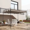 Vervangend Dak Voor 2,85 X 2 M Pergola, Waterafstotend Intrekbaar Golf Dak Met Regenafvoergaten, Uv Bescherming 30+, Winterbestendige Schaduwafdekking Voor Tuin, Balkon, Terras, Koffie 2