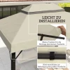 Vervangend Dak Voor Tuinpaviljoen 3 X 4 M, Waterdichte 370g/㎡ Dubbel Dak Beschermhoes, Regenbescherming Vervanghoes, Upf30+, Voor Tuin, Feest, Terras, Crèmewit 6