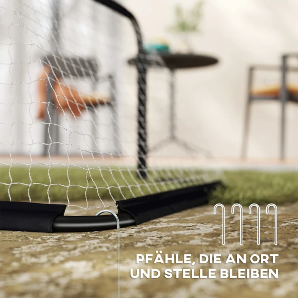 Voetbaldoel 2 Delige Set Opvouwbare Voetbaldoelen Met Metalen Frame Voor Kinderen En Volwassenen, Tuin, 90 X 36 X 60 Cm, Zwart 6