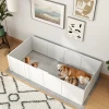 Werpkist Voor Puppy's, Puppyren Met Verstelbare Ingangen, Antislip Puppyren Voor Kleine Tot Grote Honden, 196 X 96 X 48 Cm, Sparrenhout, Wit 2