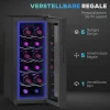 Wijnkoelkast 12 Flessen 30l 8 18℃ Dubbel Thermoelektrisch Flessenkoelkast Met Glazen Deur, Drankkoelkast Met Led Licht, Kleine Wijnkast Met Touch Screen Zwart 7