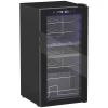 Wijnkoelkast 2 Zones 28 Flessen 74l 5 18℃ Compressor Drankkoelkast Met Led Lamp, Anti Uv Glazen Deur, Kleine Wijnkast Flessenkoelkast Met Touch Screen Zwart 1