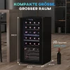 Wijnkoelkast 2 Zones 28 Flessen 74l 5 18℃ Compressor Drankkoelkast Met Led Lamp, Anti Uv Glazen Deur, Kleine Wijnkast Flessenkoelkast Met Touch Screen Zwart 4