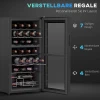 Wijnkoelkast 2 Zones 28 Flessen 74l 5 18℃ Compressor Drankkoelkast Met Led Lamp, Anti Uv Glazen Deur, Kleine Wijnkast Flessenkoelkast Met Touch Screen Zwart 8