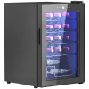 Wijnkoelkast 20 Flessen 53l 5 18℃ Compressor Drankkoelkast Met Anti Uv Glazen Deur, Flessenkoelkast Met Led Licht, Kleine Wijnkast Met Touch Screen Zwart 1